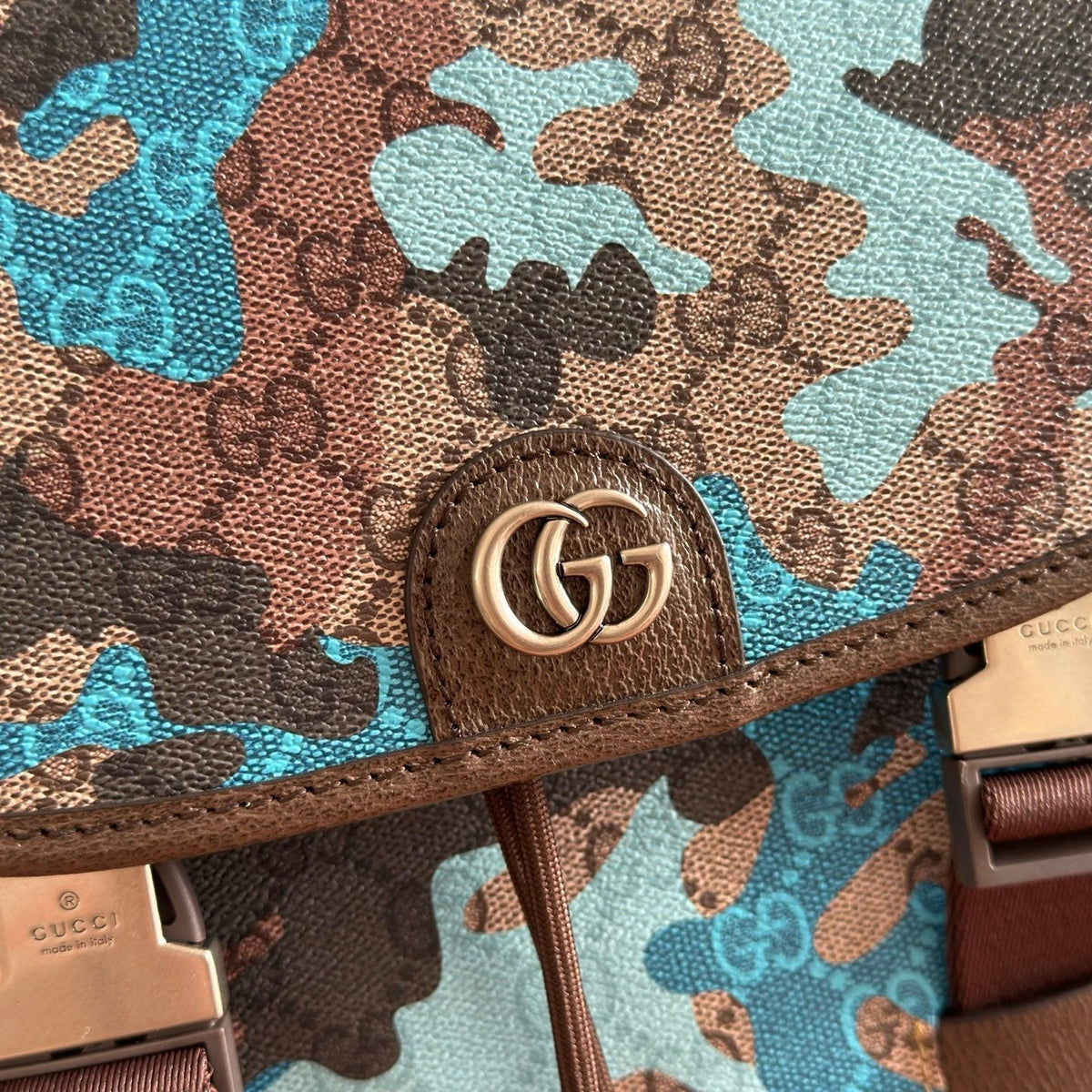GUCCI 26S BACKPACK 46 IN MULTICOLOR COATED CANVAS STYLE 2